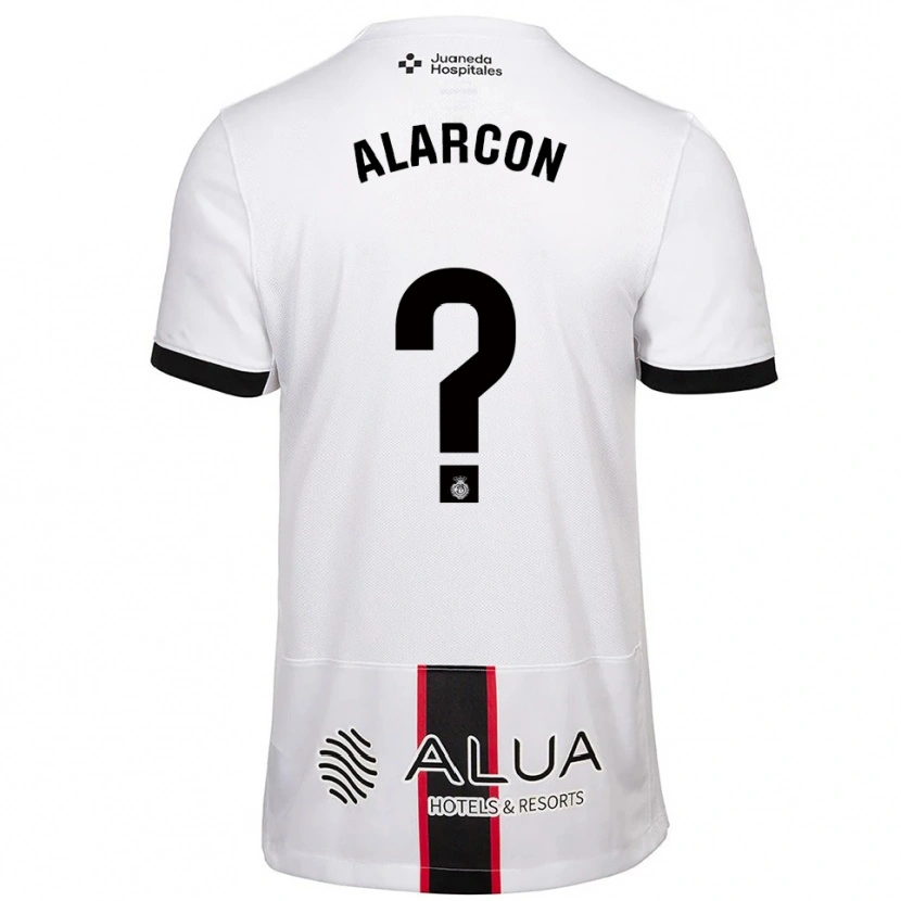 Danxen Kinder Raúl Alarcón #0 Weiß Schwarz Auswärtstrikot Trikot 2025/26 T-Shirt