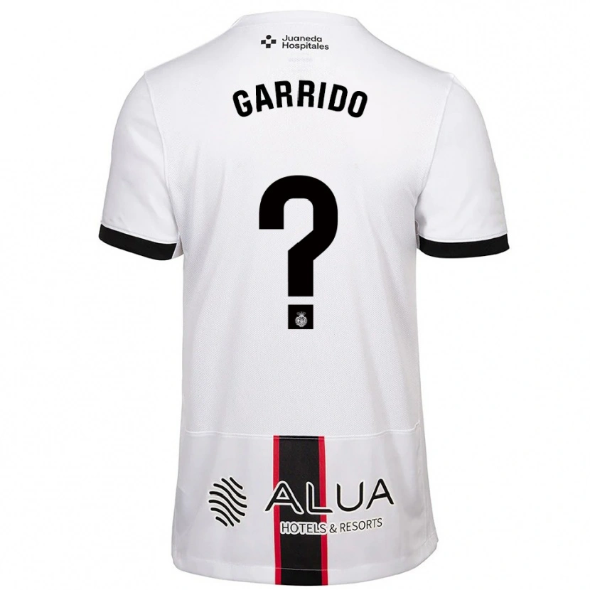 Danxen Kinder Adrián Garrido #0 Weiß Schwarz Auswärtstrikot Trikot 2025/26 T-Shirt