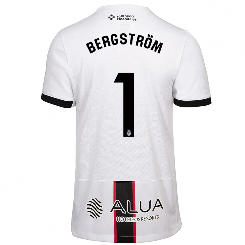 Danxen Kinder Lucas Bergström #1 Weiß Schwarz Auswärtstrikot Trikot 2025/26 T-Shirt
