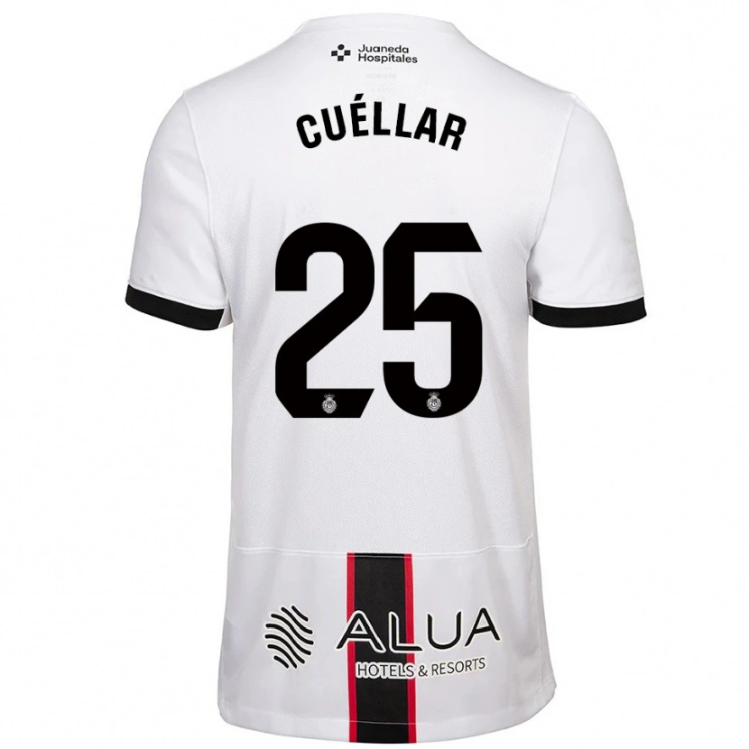Danxen Kinder Iván Cuéllar #25 Weiß Schwarz Auswärtstrikot Trikot 2025/26 T-Shirt