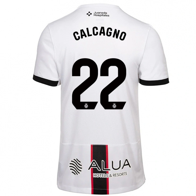 Danxen Kinder Bruno Calcagno #22 Weiß Schwarz Auswärtstrikot Trikot 2025/26 T-Shirt