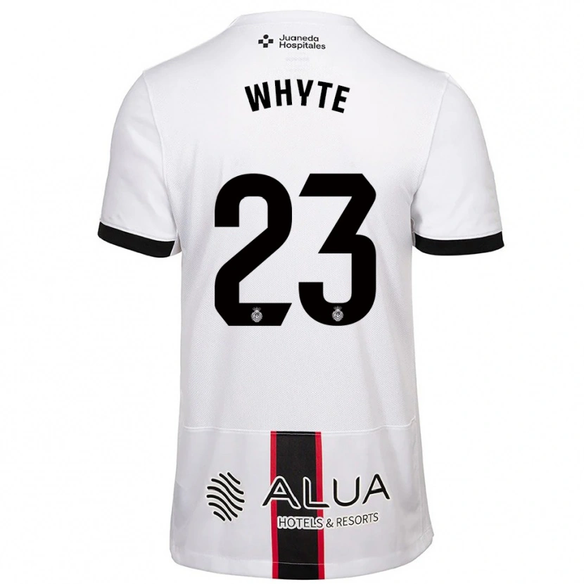 Danxen Kinder Michael Whyte #23 Weiß Schwarz Auswärtstrikot Trikot 2025/26 T-Shirt