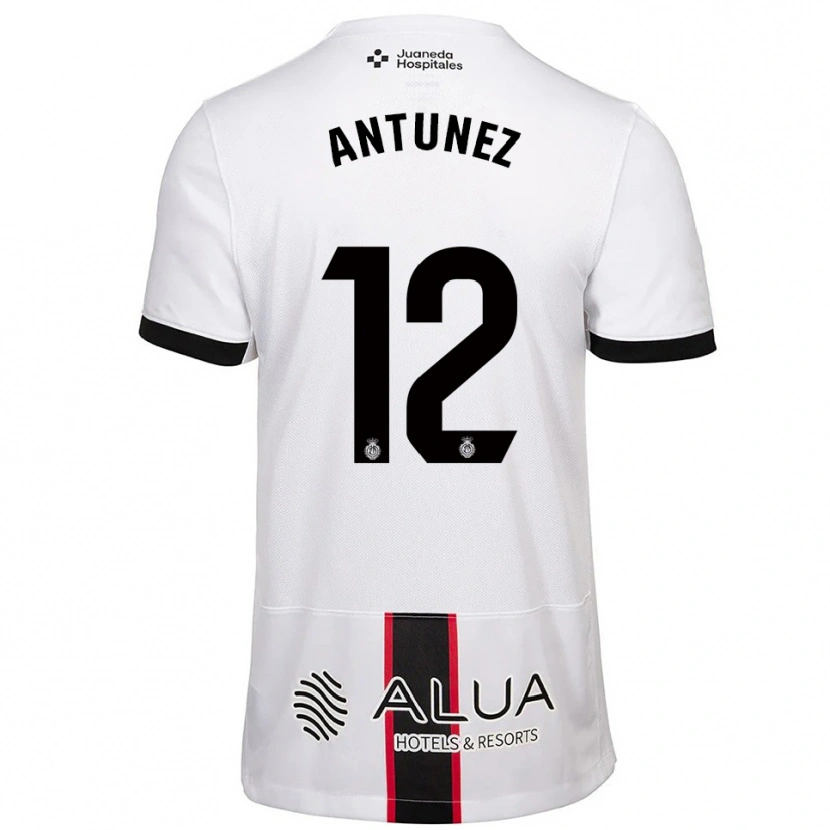 Danxen Kinder Yahir Antúnez #12 Weiß Schwarz Auswärtstrikot Trikot 2025/26 T-Shirt