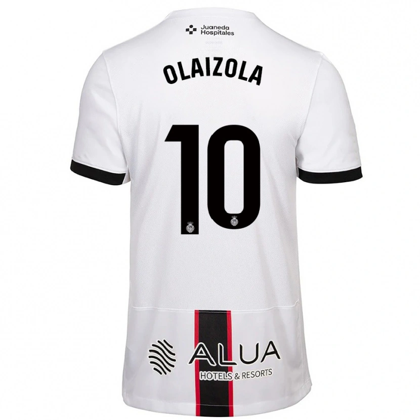 Danxen Kinder Javier Olaizola #10 Weiß Schwarz Auswärtstrikot Trikot 2025/26 T-Shirt