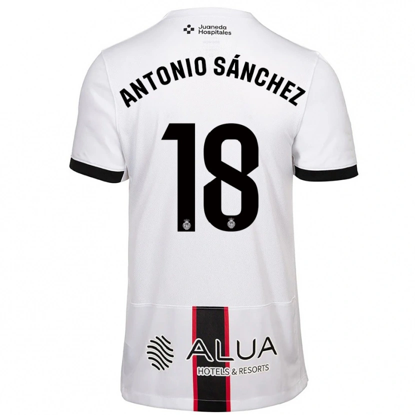 Danxen Kinder Antonio Sánchez #18 Weiß Schwarz Auswärtstrikot Trikot 2025/26 T-Shirt