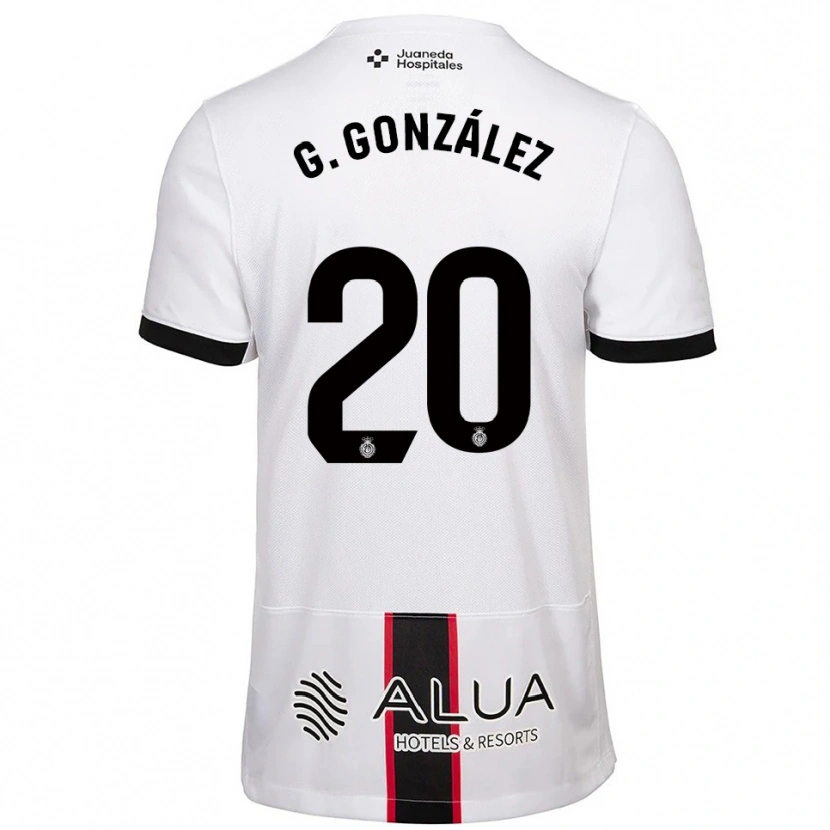 Danxen Kinder Giovanni González #20 Weiß Schwarz Auswärtstrikot Trikot 2025/26 T-Shirt