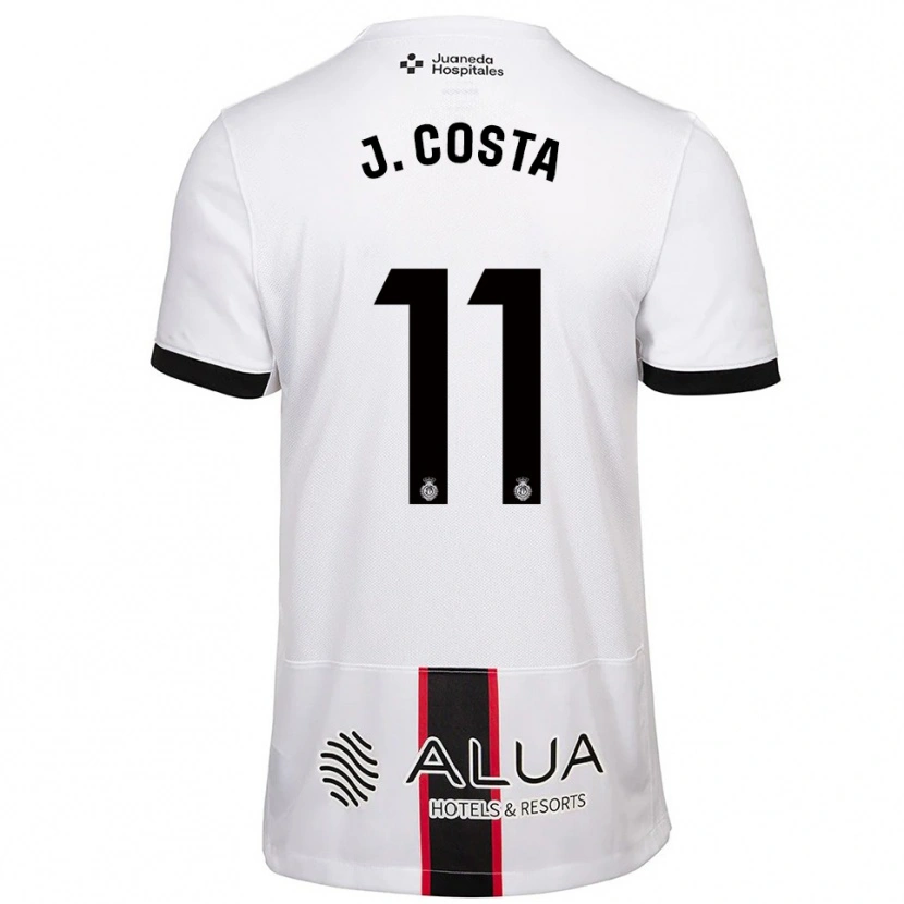 Danxen Kinder Jaume Costa #11 Weiß Schwarz Auswärtstrikot Trikot 2025/26 T-Shirt