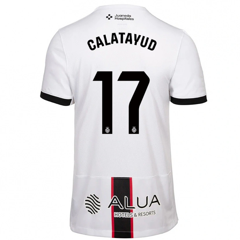 Danxen Kinder Miguel Calatayud #17 Weiß Schwarz Auswärtstrikot Trikot 2025/26 T-Shirt