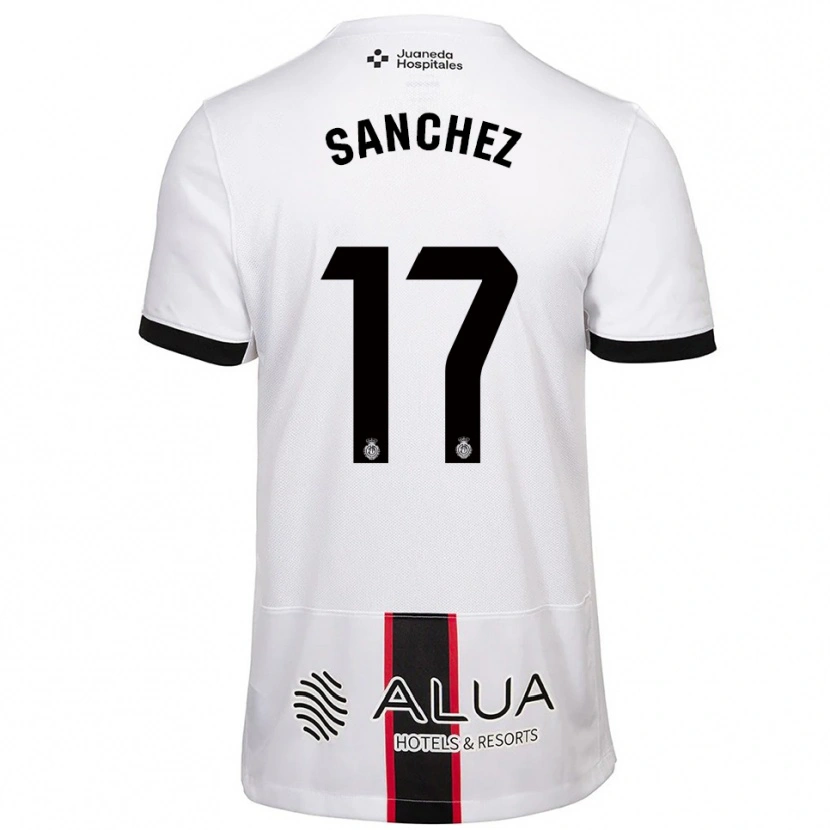 Danxen Kinder Avelino Sánchez #17 Weiß Schwarz Auswärtstrikot Trikot 2025/26 T-Shirt