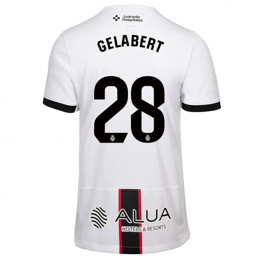 Danxen Kinder Miquel Gelabert #28 Weiß Schwarz Auswärtstrikot Trikot 2025/26 T-Shirt