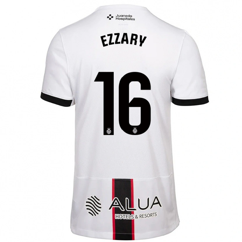 Danxen Kinder Ismael Ezzary #16 Weiß Schwarz Auswärtstrikot Trikot 2025/26 T-Shirt