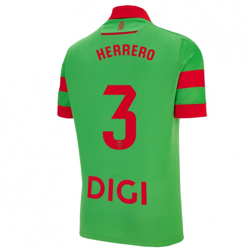 Danxen Kinder Toni Herrero #3 Grün Rot Auswärtstrikot Trikot 2025/26 T-Shirt