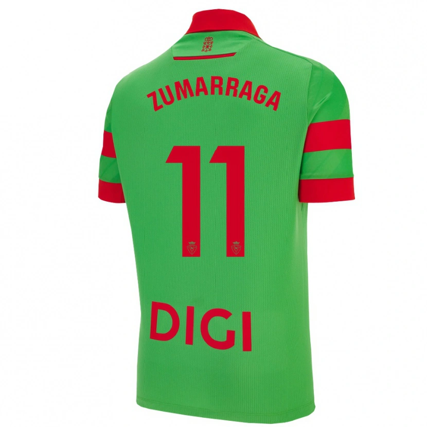 Danxen Kinder Aitana Zumárraga Garde #11 Grün Rot Auswärtstrikot Trikot 2025/26 T-Shirt