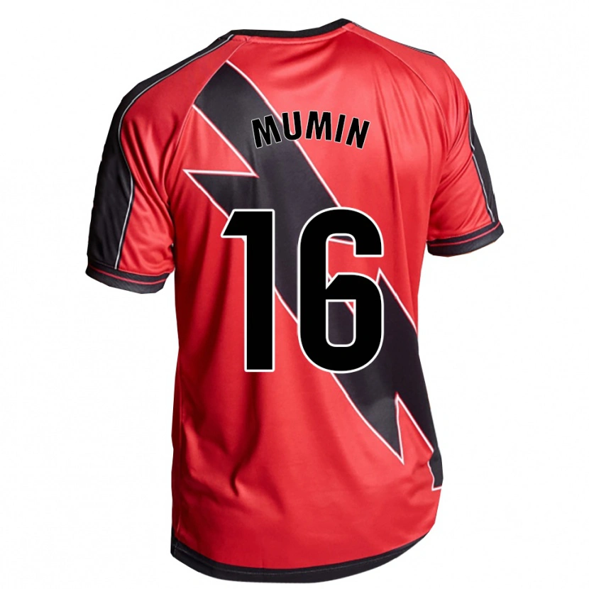 Danxen Kinder Abdul Mumin #16 Rot Schwarz Auswärtstrikot Trikot 2025/26 T-Shirt