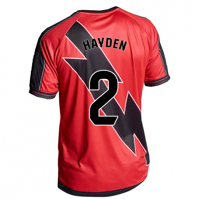 Danxen Kinder Danielle Hayden #2 Rot Schwarz Auswärtstrikot Trikot 2025/26 T-Shirt
