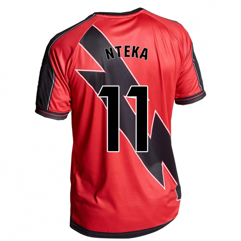 Danxen Kinder Randy Nteka #11 Rot Schwarz Auswärtstrikot Trikot 2025/26 T-Shirt