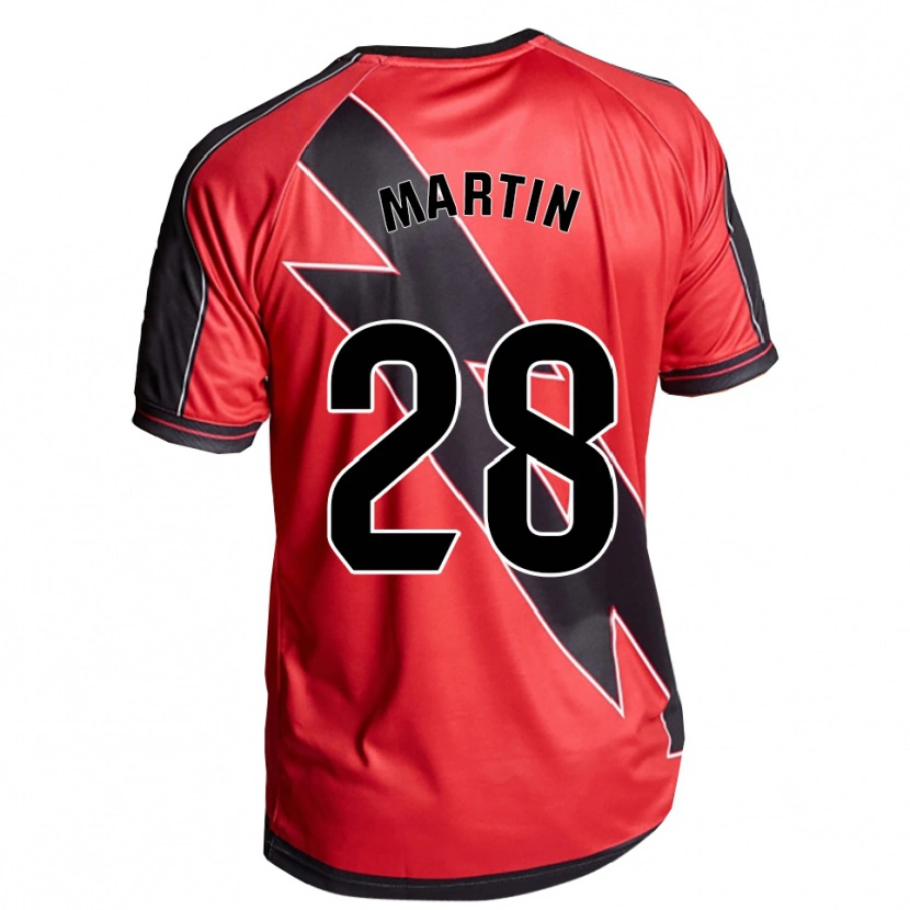 Danxen Kinder Pablo Martín #28 Rot Schwarz Auswärtstrikot Trikot 2025/26 T-Shirt