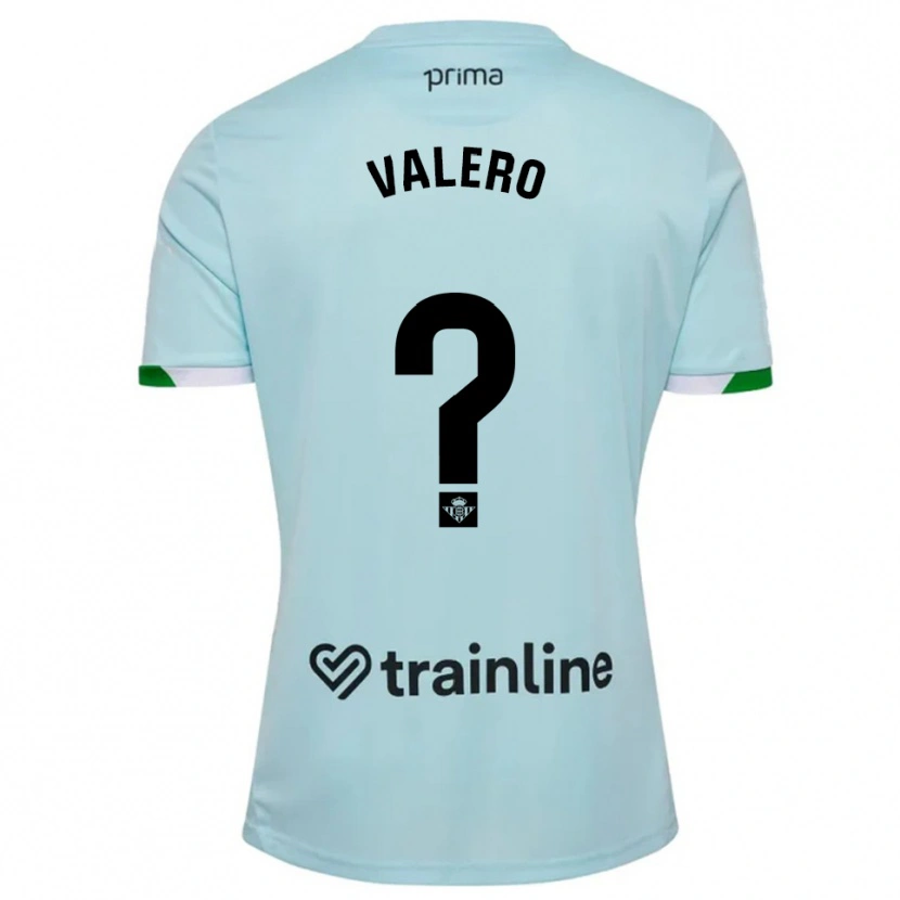 Danxen Kinder Antonio Valero #0 Himmelblau Grün Auswärtstrikot Trikot 2025/26 T-Shirt