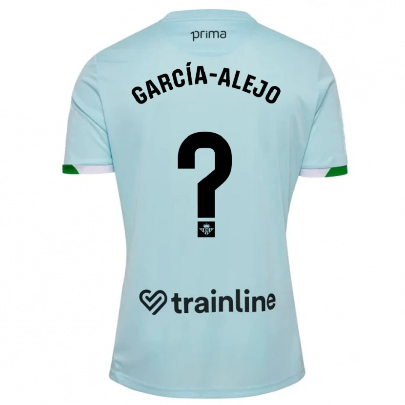 Danxen Kinder Raúl García-Alejo #0 Himmelblau Grün Auswärtstrikot Trikot 2025/26 T-Shirt
