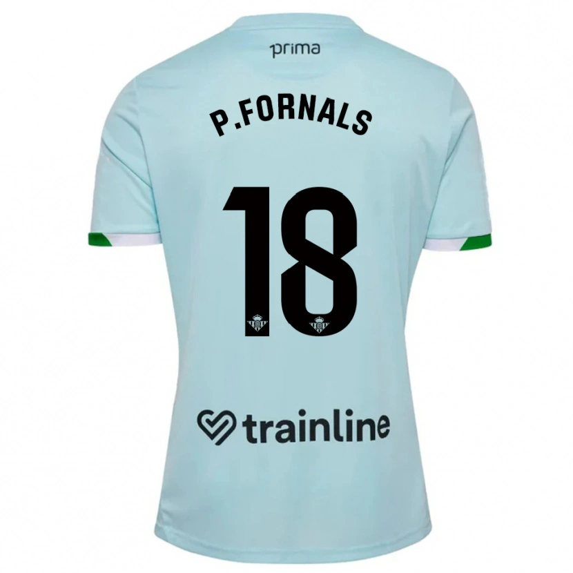 Danxen Kinder Pablo Fornals #18 Himmelblau Grün Auswärtstrikot Trikot 2025/26 T-Shirt