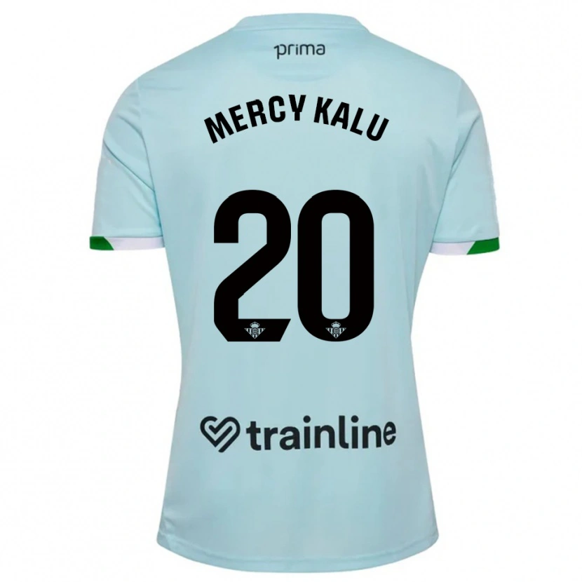 Danxen Kinder Chinyere Mercy Kalu #20 Himmelblau Grün Auswärtstrikot Trikot 2025/26 T-Shirt