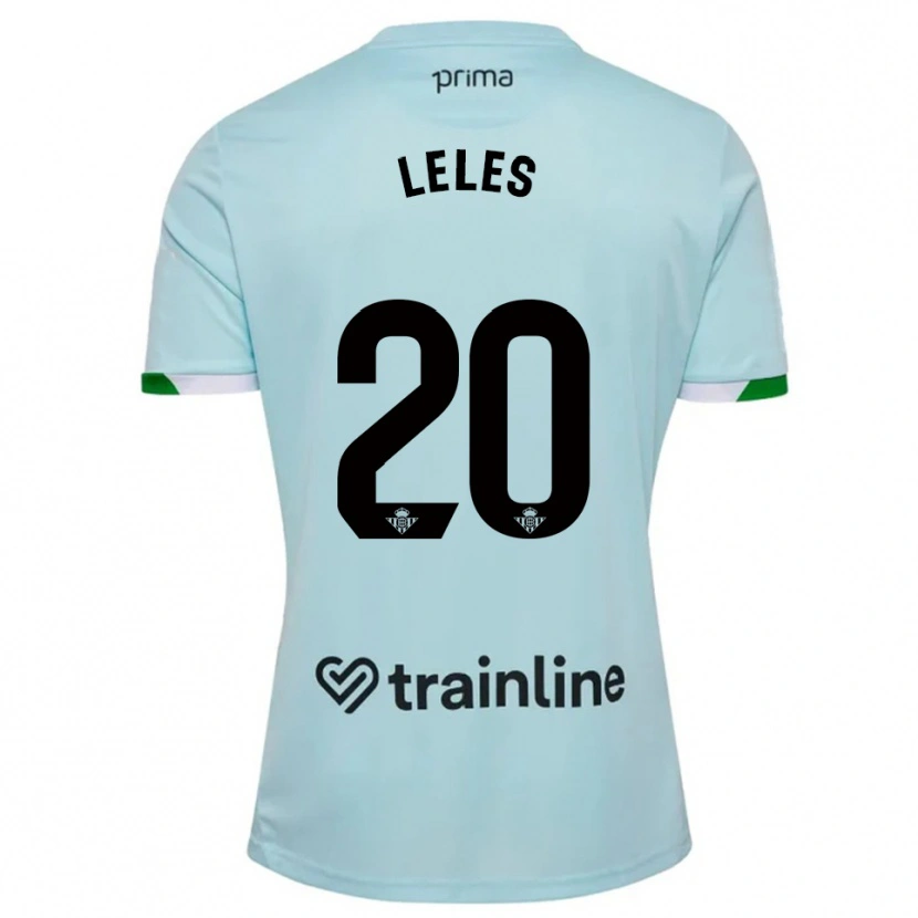 Danxen Kinder María De Los Ángeles Carrión Egido #20 Himmelblau Grün Auswärtstrikot Trikot 2025/26 T-Shirt