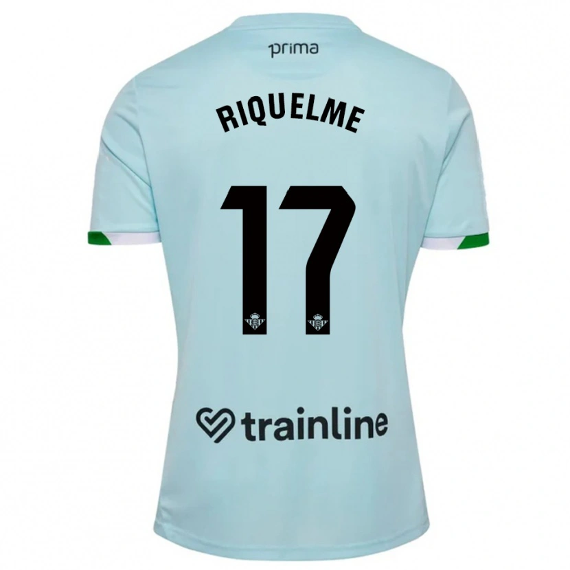 Danxen Kinder Rodrigo Riquelme #17 Himmelblau Grün Auswärtstrikot Trikot 2025/26 T-Shirt