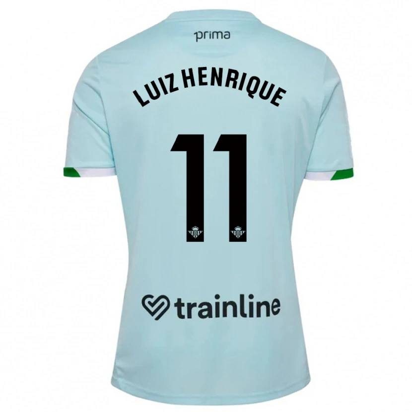 Danxen Kinder Luiz Henrique #11 Himmelblau Grün Auswärtstrikot Trikot 2025/26 T-Shirt