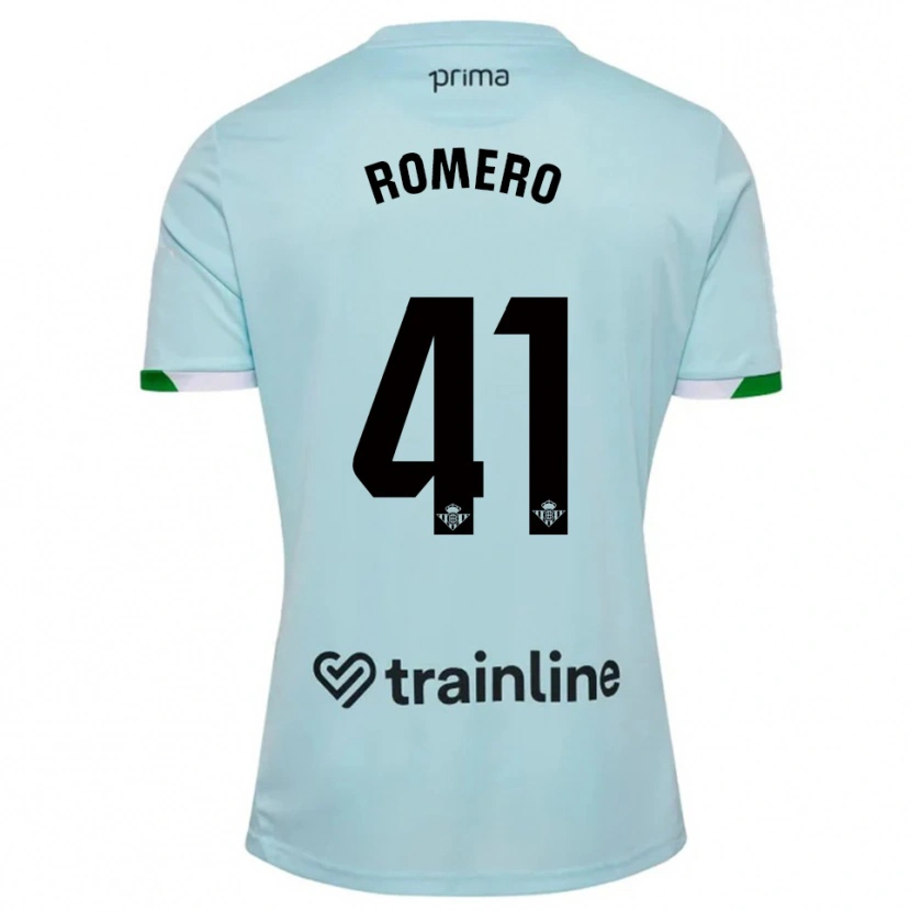 Danxen Kinder José Romero #41 Himmelblau Grün Auswärtstrikot Trikot 2025/26 T-Shirt