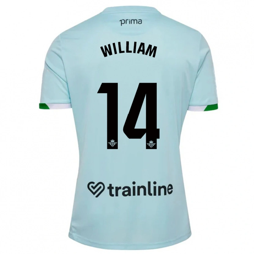 Danxen Kinder William Carvalho #14 Himmelblau Grün Auswärtstrikot Trikot 2025/26 T-Shirt