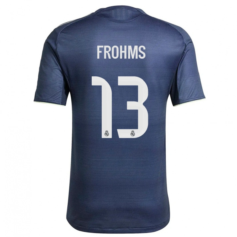 Danxen Kinder Merle Frohms #13 Marine Silber Auswärtstrikot Trikot 2025/26 T-Shirt