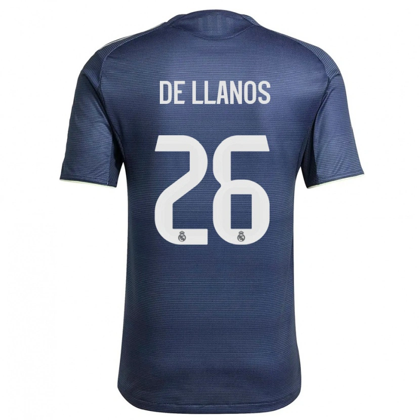 Danxen Kinder Hugo De Llanos #26 Marine Silber Auswärtstrikot Trikot 2025/26 T-Shirt