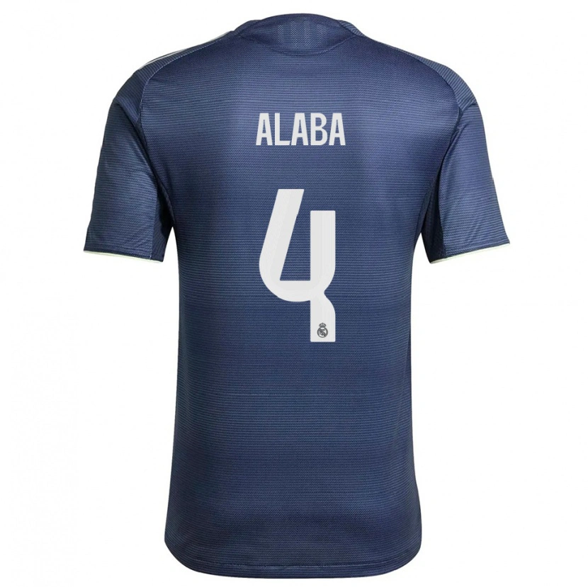 Danxen Kinder David Alaba #4 Marine Silber Auswärtstrikot Trikot 2025/26 T-Shirt