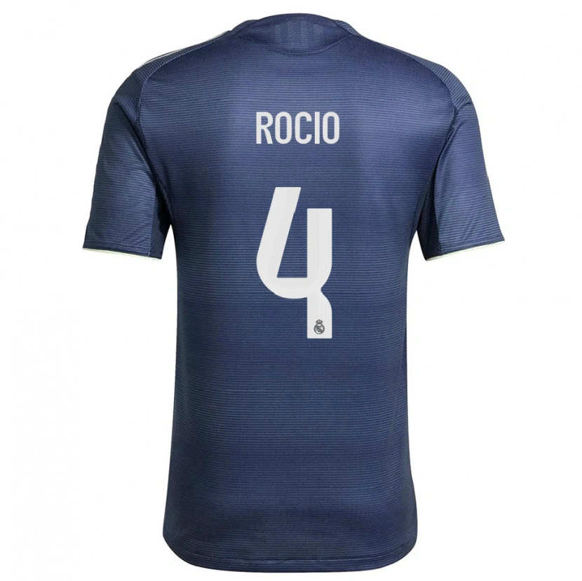 Danxen Kinder Rocio Galvez #4 Marine Silber Auswärtstrikot Trikot 2025/26 T-Shirt