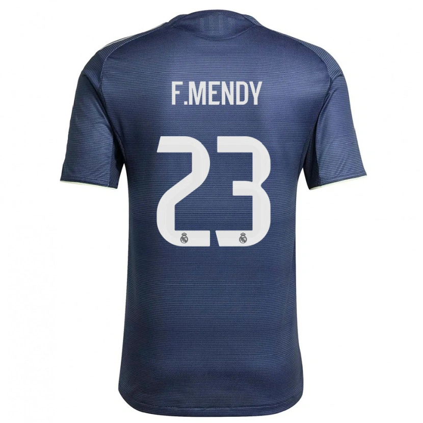 Danxen Kinder Ferland Mendy #23 Marine Silber Auswärtstrikot Trikot 2025/26 T-Shirt