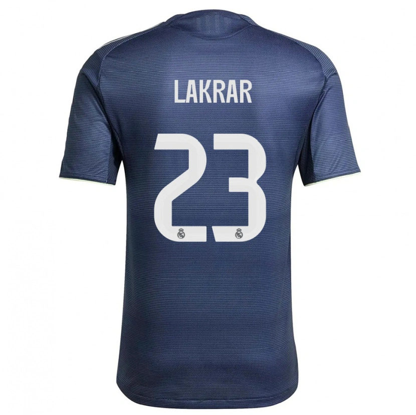 Danxen Kinder Maëlle Lakrar #23 Marine Silber Auswärtstrikot Trikot 2025/26 T-Shirt