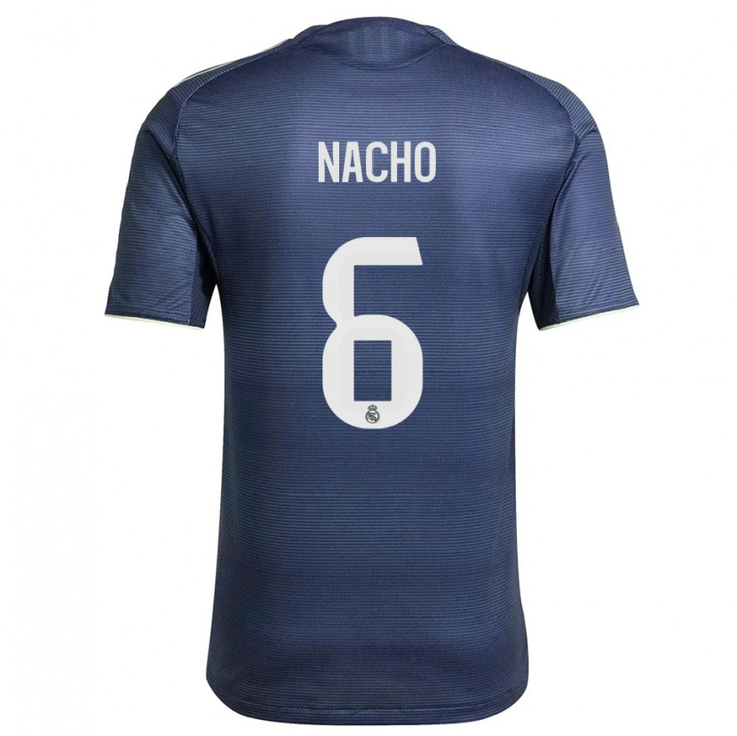 Danxen Kinder Nacho Fernandez #6 Marine Silber Auswärtstrikot Trikot 2025/26 T-Shirt