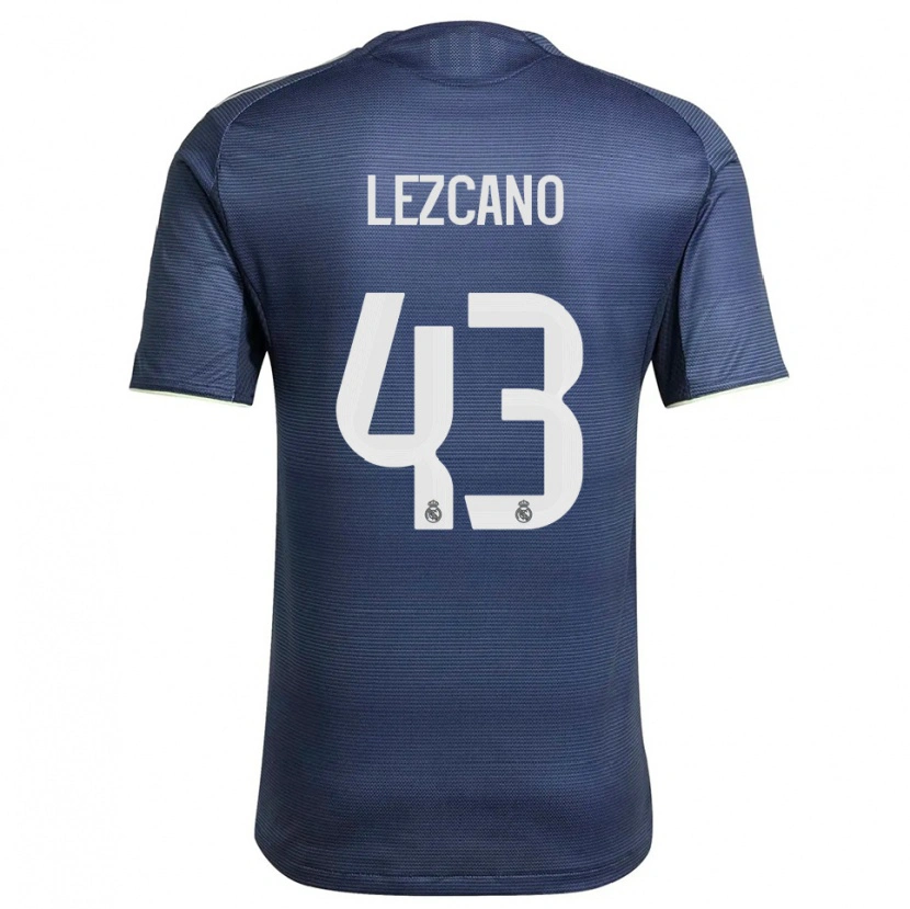 Danxen Kinder Álvaro Lezcano #43 Marine Silber Auswärtstrikot Trikot 2025/26 T-Shirt