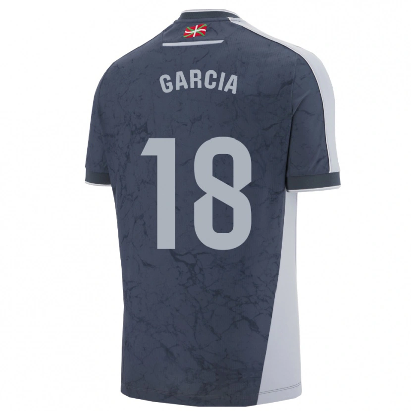 Danxen Kinder Eder García #18 Dunkelblau Weiß Auswärtstrikot Trikot 2025/26 T-Shirt