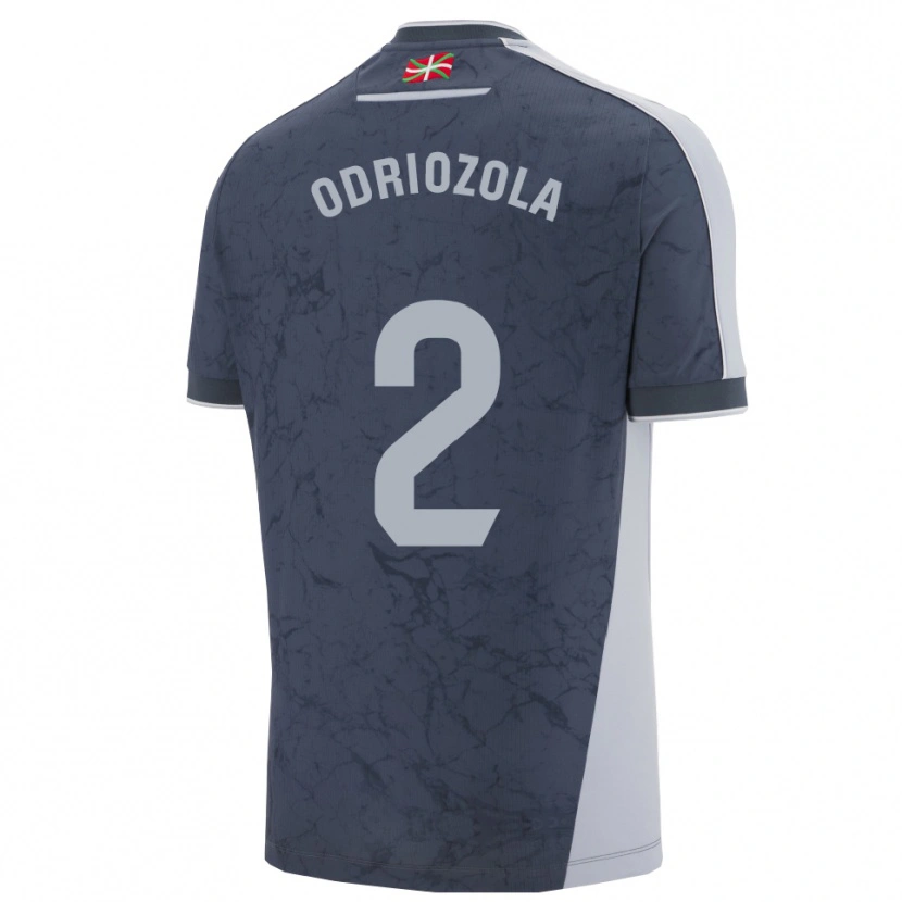 Danxen Kinder Álvaro Odriozola #2 Dunkelblau Weiß Auswärtstrikot Trikot 2025/26 T-Shirt