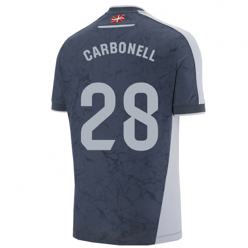 Danxen Kinder Tomy Carbonell #28 Dunkelblau Weiß Auswärtstrikot Trikot 2025/26 T-Shirt