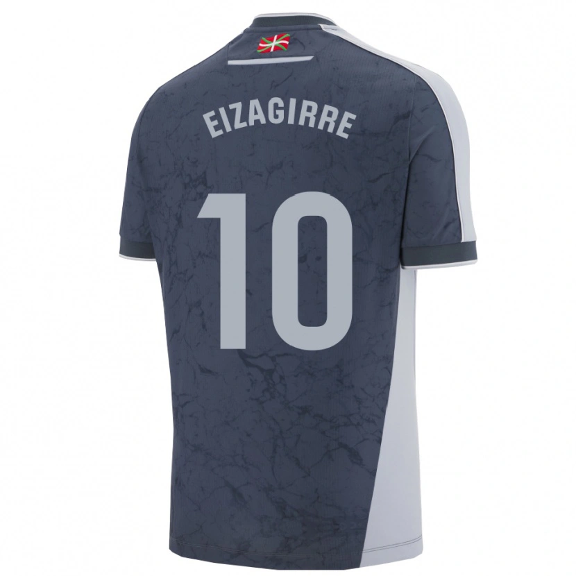 Danxen Kinder Nerea Eizagirre #10 Dunkelblau Weiß Auswärtstrikot Trikot 2025/26 T-Shirt