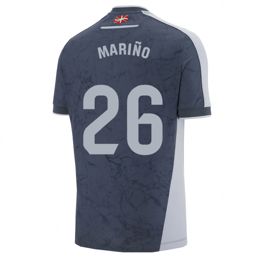 Danxen Kinder Omar Mariño #26 Dunkelblau Weiß Auswärtstrikot Trikot 2025/26 T-Shirt