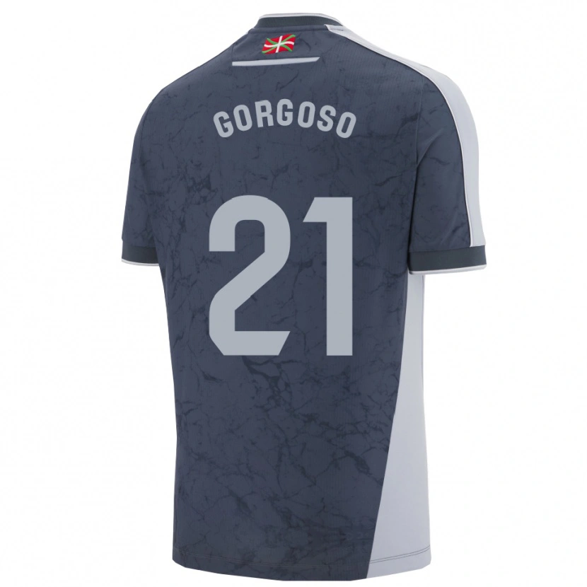 Danxen Kinder Emma Ramirez Gorgoso #21 Dunkelblau Weiß Auswärtstrikot Trikot 2025/26 T-Shirt