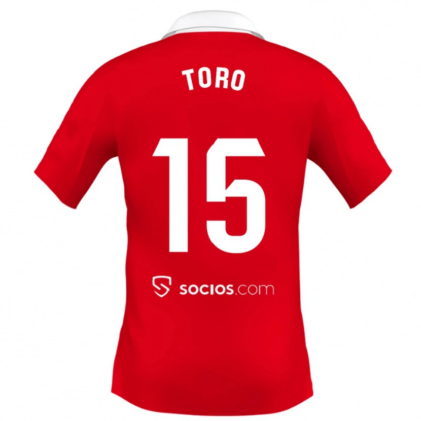 Danxen Kinder Juanan Toro #15 Rot Weiß Grau Auswärtstrikot Trikot 2025/26 T-Shirt