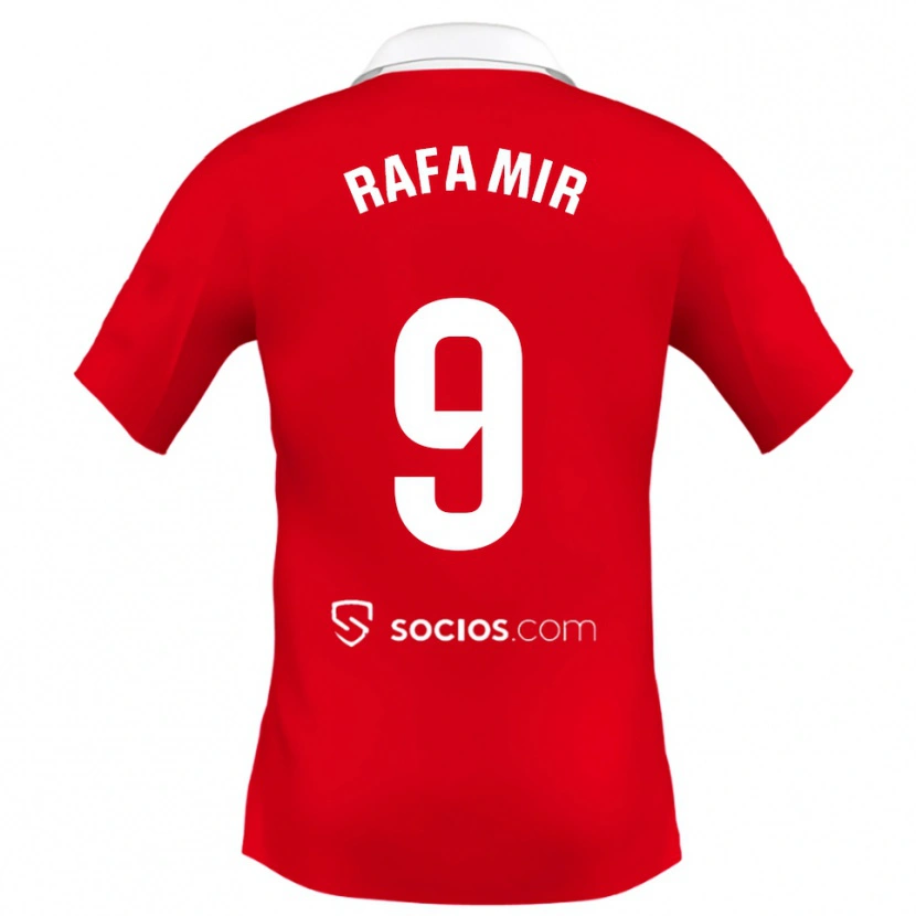 Danxen Kinder Rafa Mir #9 Rot Weiß Grau Auswärtstrikot Trikot 2025/26 T-Shirt