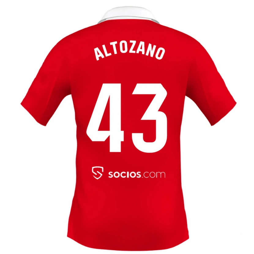 Danxen Kinder Edu Altozano #43 Rot Weiß Grau Auswärtstrikot Trikot 2025/26 T-Shirt