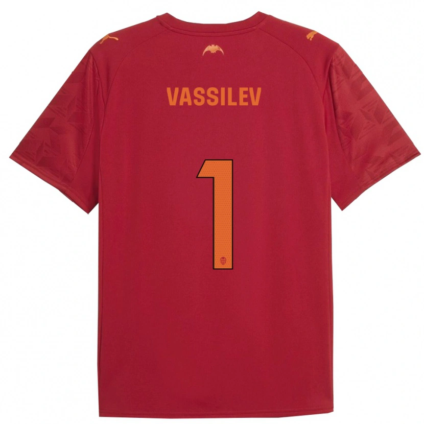 Danxen Kinder David Vassilev #1 Rot Orange Auswärtstrikot Trikot 2025/26 T-Shirt