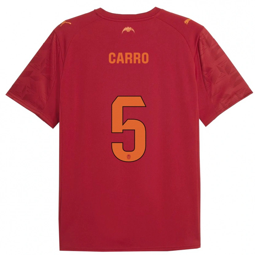Danxen Kinder Marta Carro #5 Rot Orange Auswärtstrikot Trikot 2025/26 T-Shirt