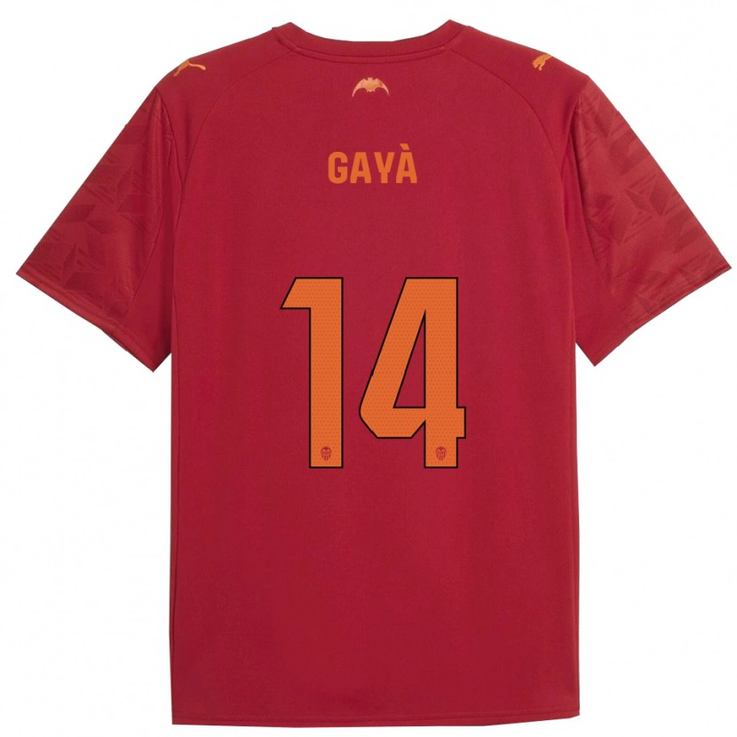 Danxen Kinder José Gayà #14 Rot Orange Auswärtstrikot Trikot 2025/26 T-Shirt